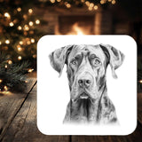 Great Dane Dog Coaster Gift: personalised with any wording