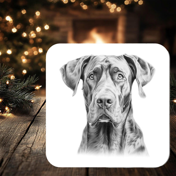 Great Dane Dog Coaster Gift: personalised with any wording