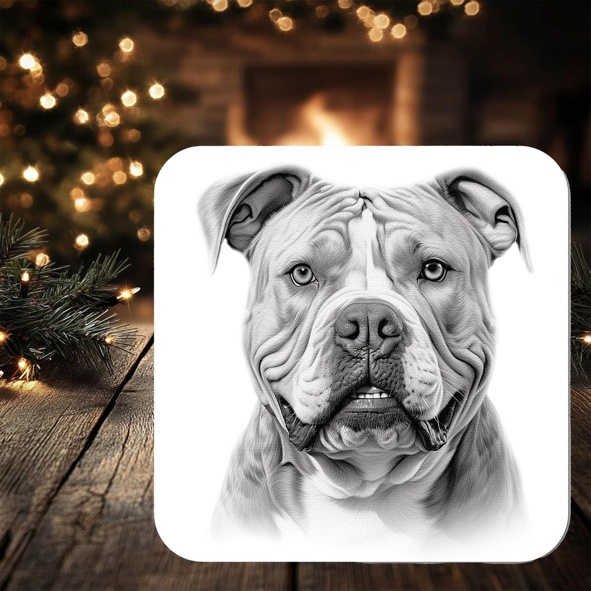 XL Bully Dog Coaster: personalised with any wording