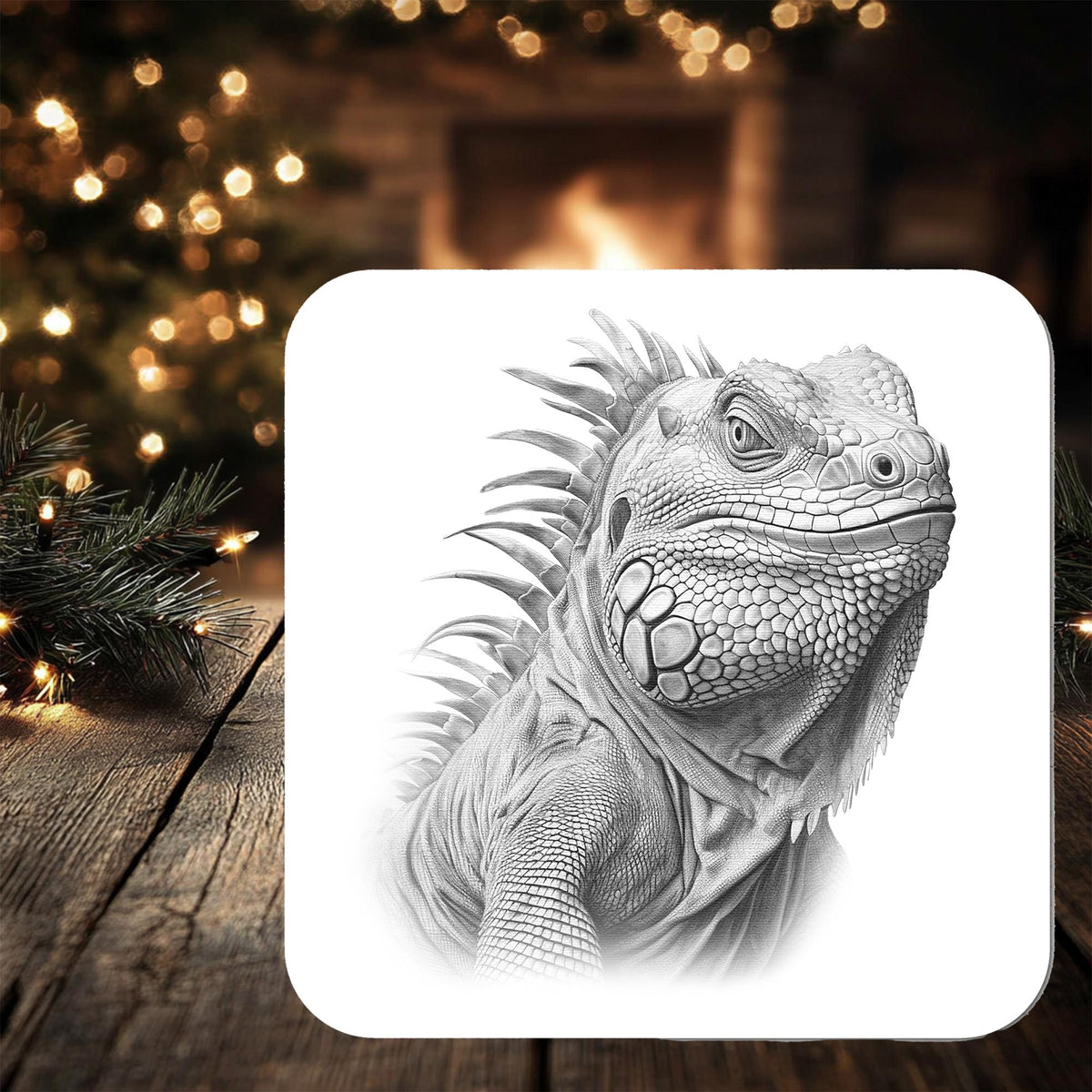 Iguana Reptile Coaster: personalised with any wording