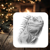 Iguana Reptile Coaster: personalised with any wording
