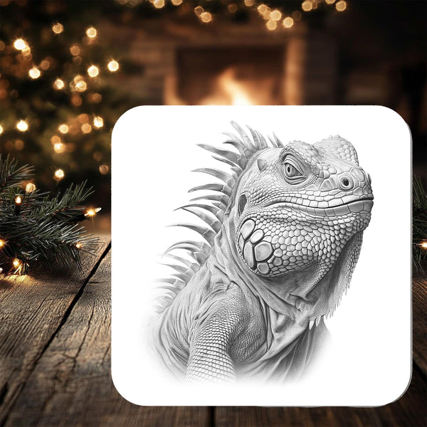 Iguana Reptile Coaster: personalised with any wording