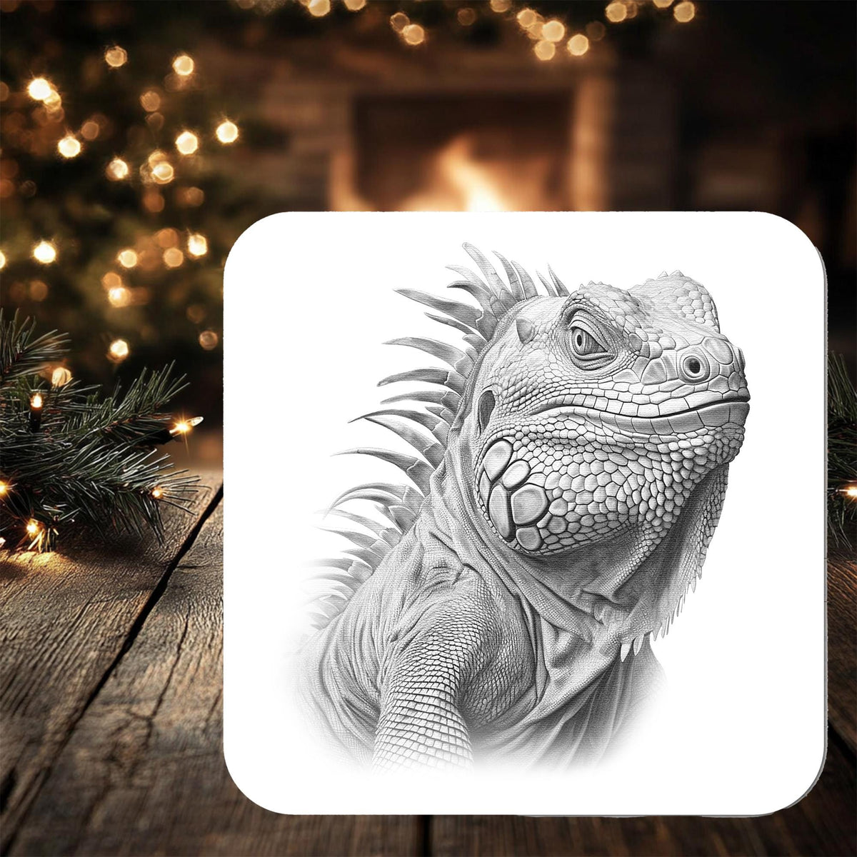 Iguana Reptile Coaster: personalised with any wording