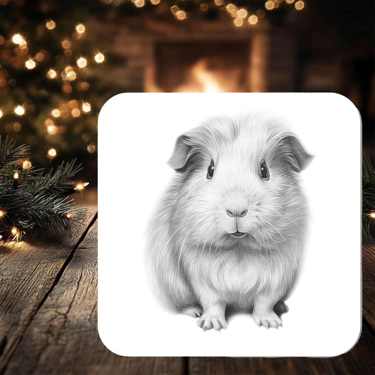 Guinea Pig Coaster Gift: personalised with any wording