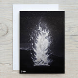 Beach Fire" A5 Glossy Greetings Card, can be personalised - Rainbowprint.uk