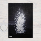Beach Fire" A5 Glossy Greetings Card, can be personalised - Rainbowprint.uk
