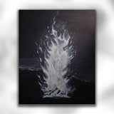Beach Fire - Hand Painted Canvas 50x40cm - Rainbowprint.uk