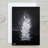 Beach Fire - Hand Painted Canvas 50x40cm - Rainbowprint.uk
