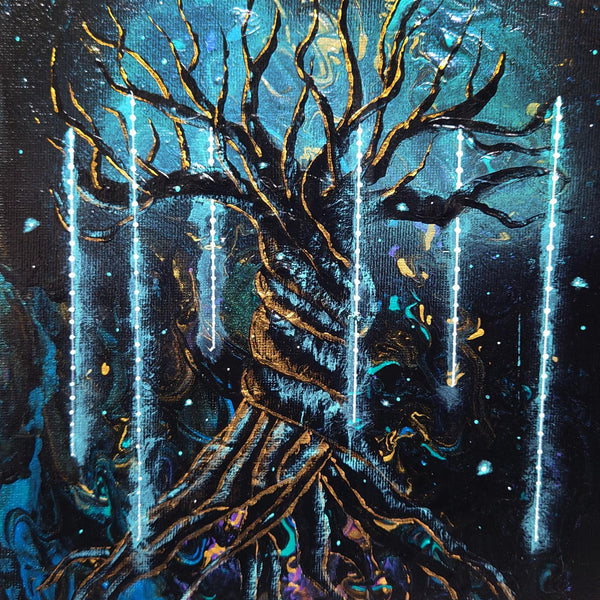 Mystic Tree" A5 Glossy Greetings Card, can be personalised - Rainbowprint.uk