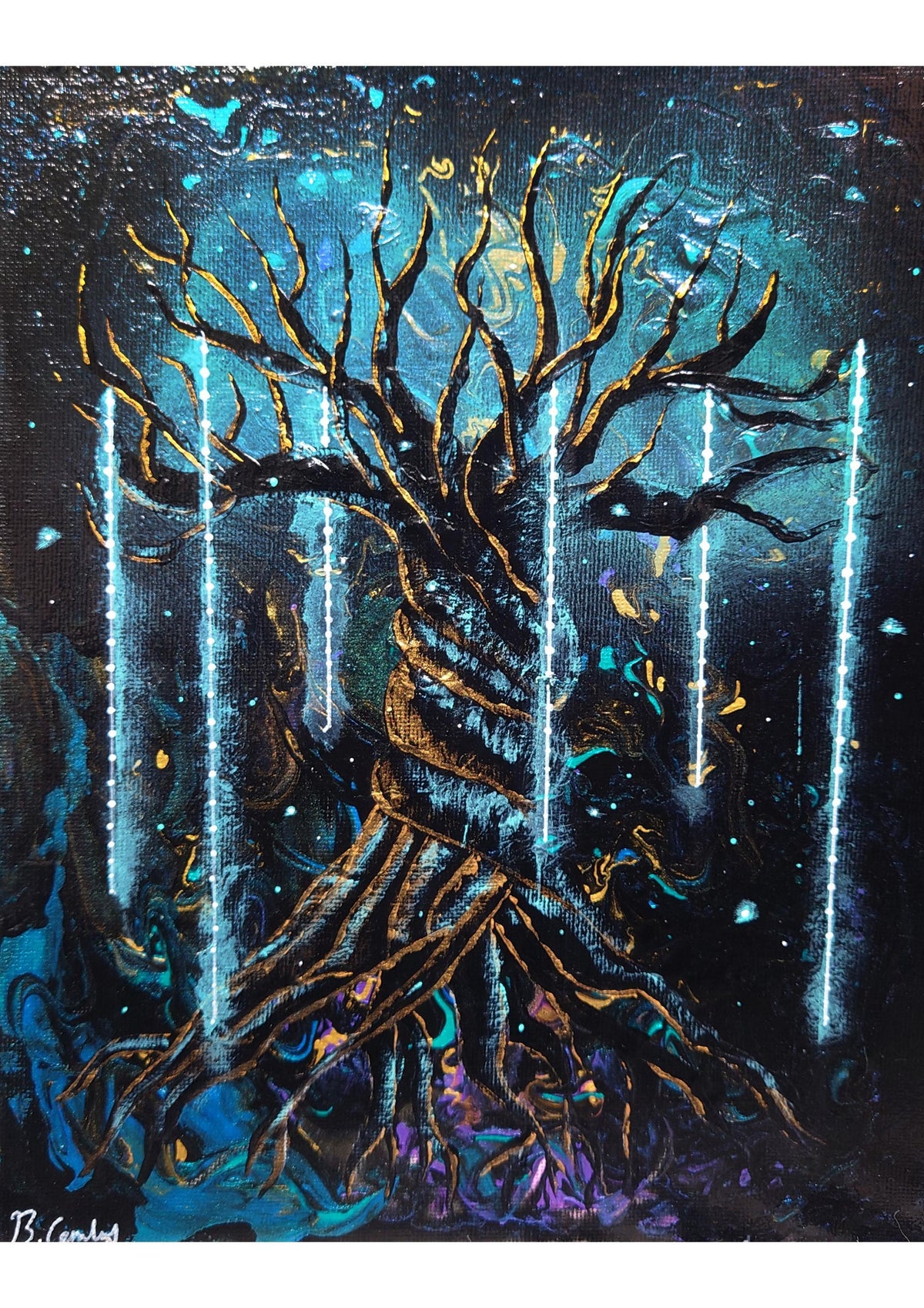 Mystic Tree" A5 Glossy Greetings Card, can be personalised - Rainbowprint.uk