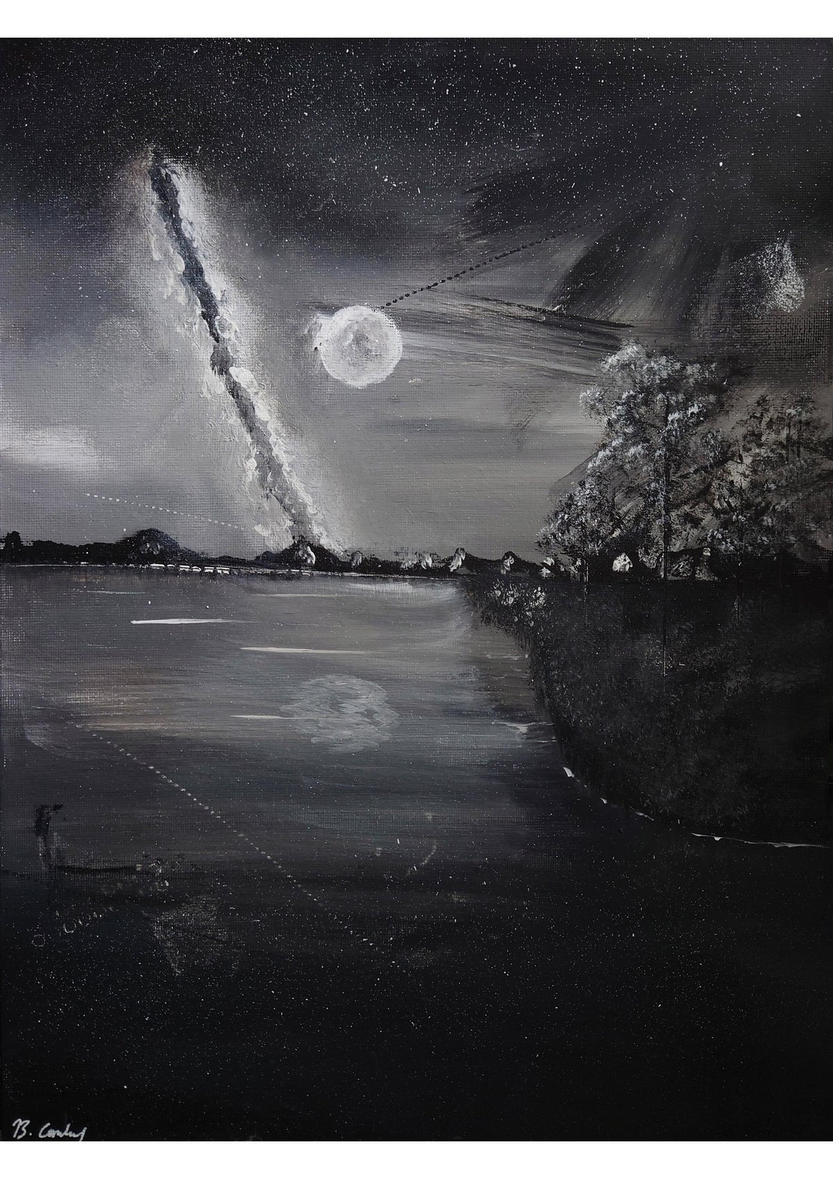 Moonlight Walk" A4 Wall Art Print - Rainbowprint.uk
