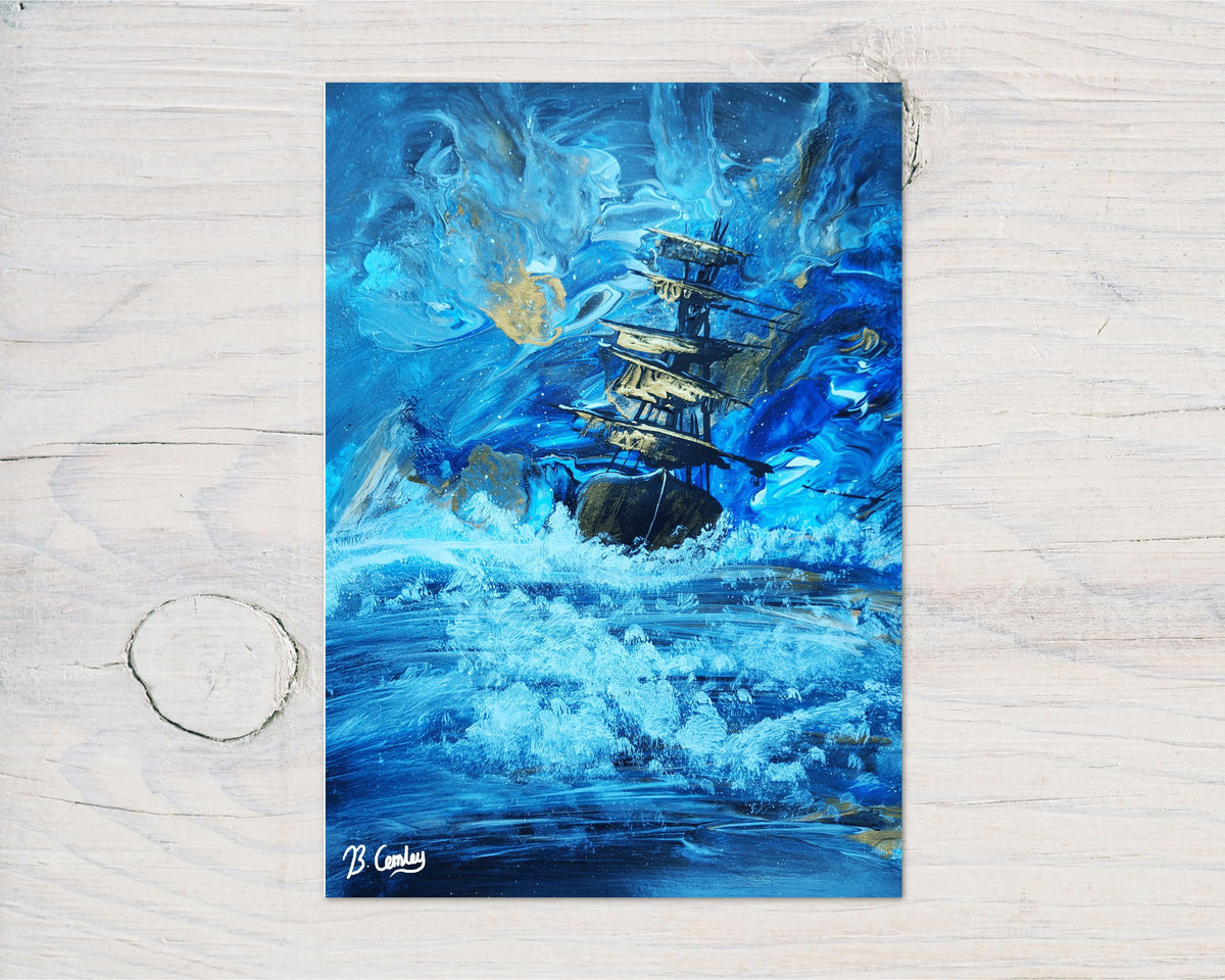 Voyage" A5 Glossy Greetings Card, can be personalised - Rainbowprint.uk