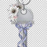 New Home Greetings Card: Front Door Key personalised with any name(s)