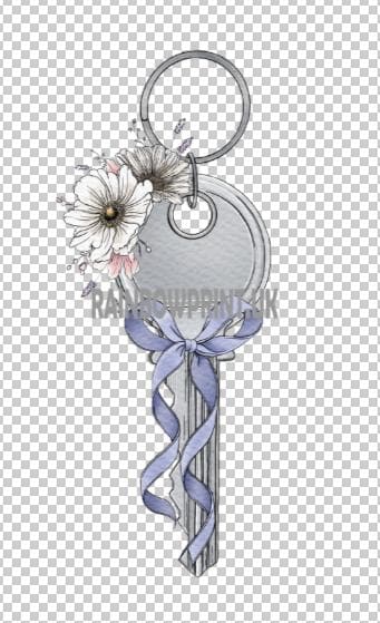 New Home Greetings Card: Front Door Key personalised with any name(s)
