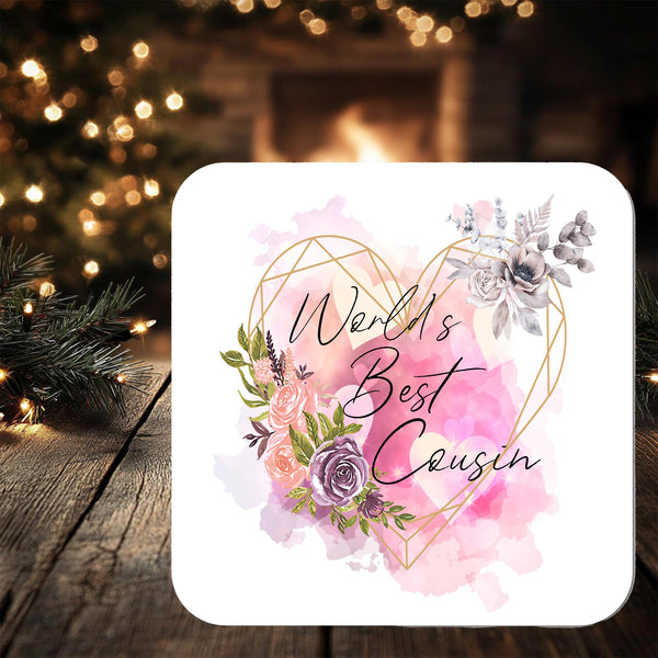 Best Cousin Coaster Gift: can be personalised