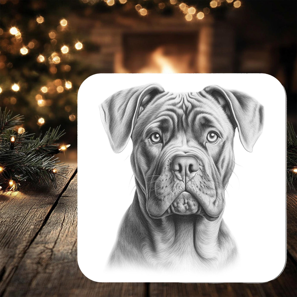 Cane Corso Dog Coaster personalised with any wording