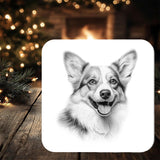 Corgi Dog Coaster personalised with any wording