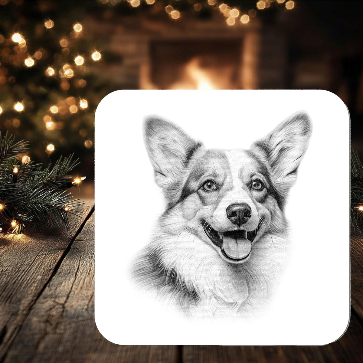 Corgi Dog Coaster personalised with any wording