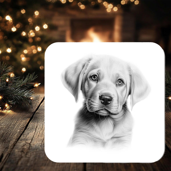 Labrador Puppy Dog Coaster: personalised with any name