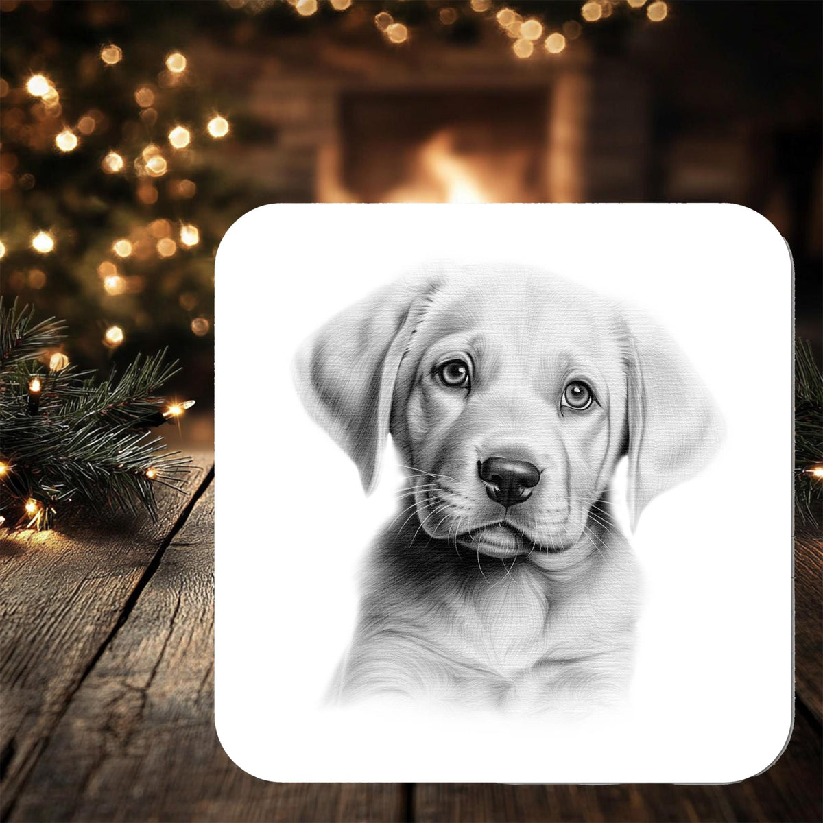 Labrador Puppy Dog Coaster: personalised with any name