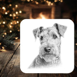 Lakeland Terrier Dog Coaster: personalised with any wording