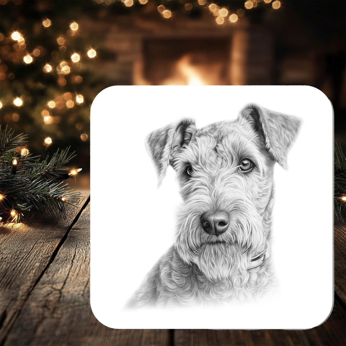 Lakeland Terrier Dog Coaster: personalised with any wording