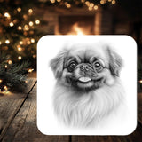 Pekinese Dog Coaster Gift: personalised with any wording