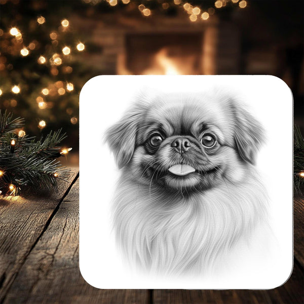 Pekinese Dog Coaster Gift: personalised with any wording