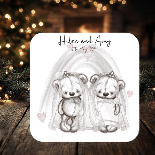 Wedding Coaster: can be personalised, LGBTQ