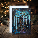 Mystic Tree A5 Glossy Greetings Card, can be personalised