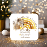 Lioness Motivational Mother Coaster personalised with any wording - Rainbowprint.uk