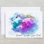 Love Is Love Personalised A5 Glossy Greetings Card Any Name On The Front - Rainbowprint.uk