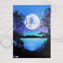 Moon 2 Print, A4 printed on 260gsm glossy canvas art card - Rainbowprint.uk
