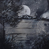 Moon Mountains Greetings Card: Atmospheric art, can be personalised - Rainbowprint.uk