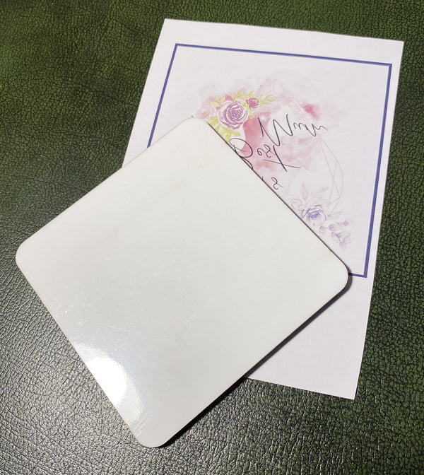 Mother's day Floral Best Step Mum Coaster For Her Cup Of Tea, Custom Coaster Kitchen Gift, Afternoon Tea Gift Keepsake For Step Mother - Rainbowprint.uk