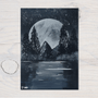 Mountain Moon A5 Greetings Card, can be personalised - Rainbowprint.uk