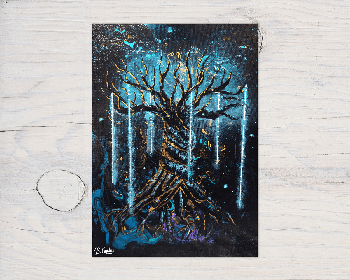 Mystic Tree Print on A4 glossy art card - Rainbowprint.uk