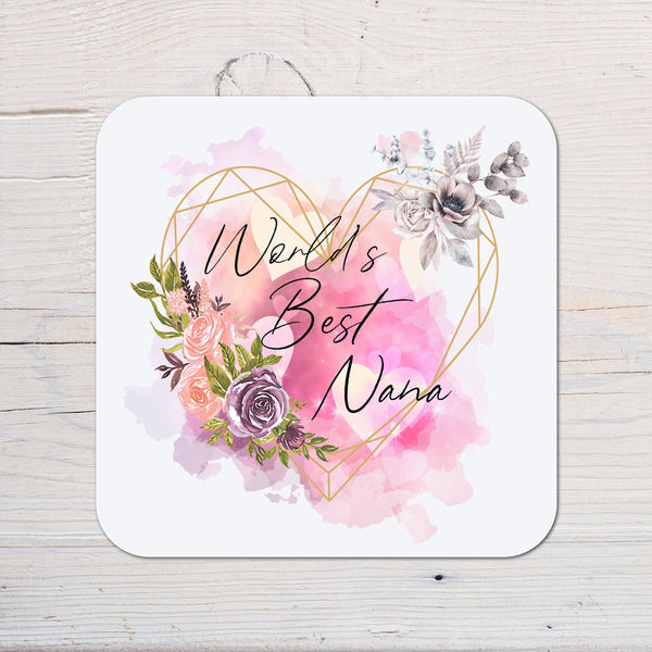 Nana Coaster Gift: can be personalised - Rainbowprint.uk
