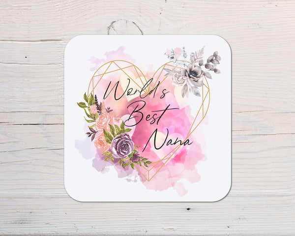 Nana Coaster Gift: can be personalised - Rainbowprint.uk