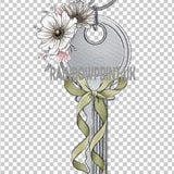 New Home Greetings Card: Front Door Key personalised with any name(s) - Rainbowprint.uk
