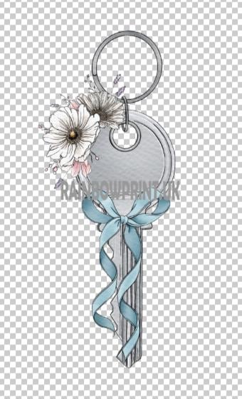 New Home Greetings Card: Front Door Key personalised with any name(s) - Rainbowprint.uk