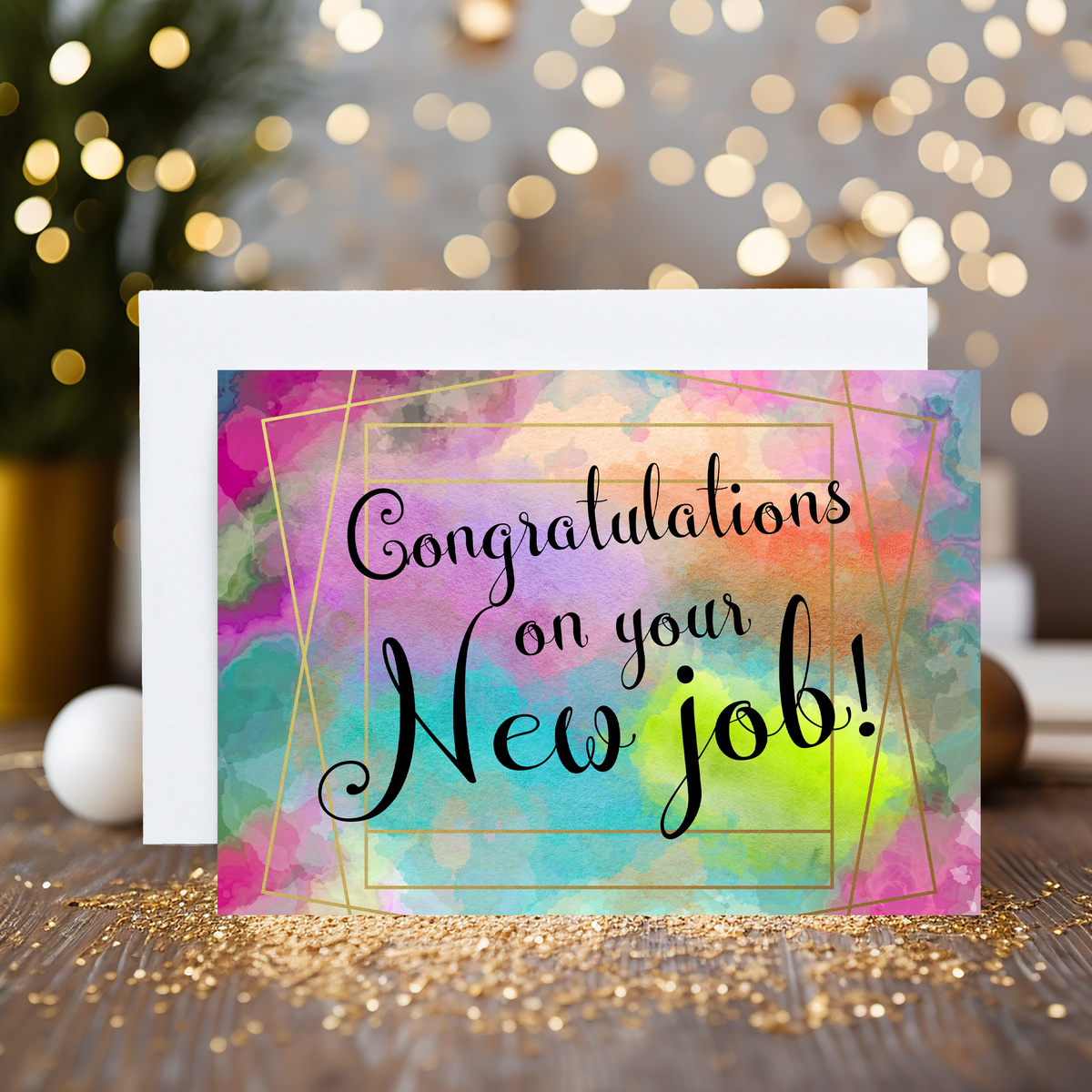 New Job Congratulations Personalised Greetings Card - Rainbowprint.uk