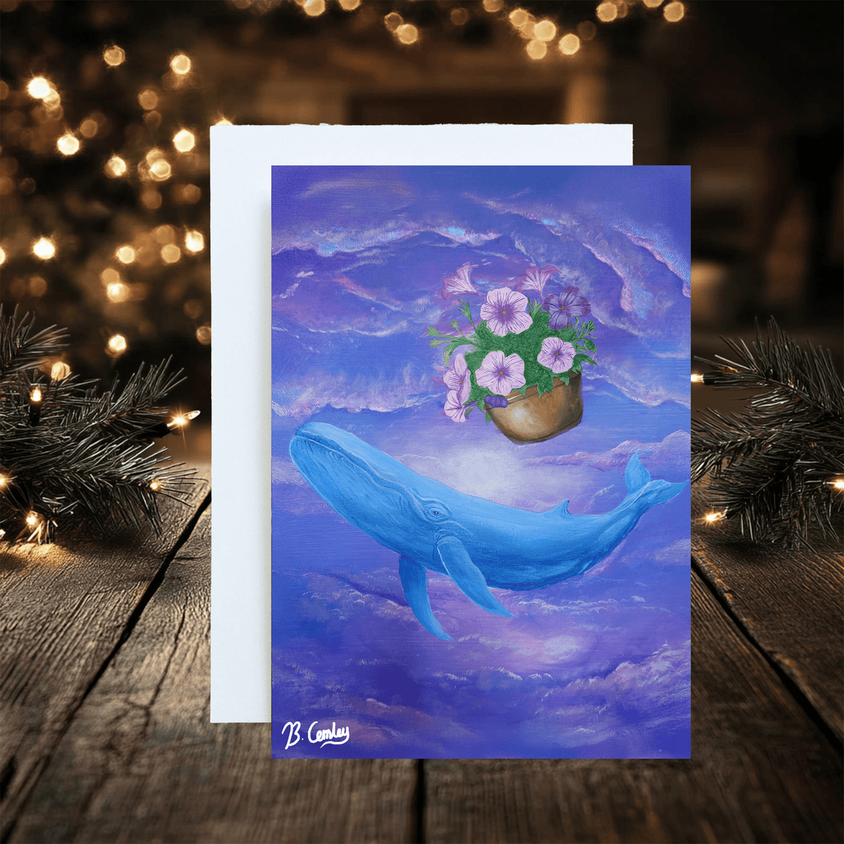 Oh No Not Again Whale A5 Greetings Card: can be personalised - Rainbowprint.uk
