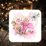 Oma Coaster Gift: can be personalised - Rainbowprint.uk