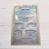 Personalised Birthday History A5 Print: Unique Keepsake Gift - Rainbowprint.uk