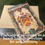 Personalised Family Crest Greetings Card: Heraldry Art - A5 Glossy Card - Rainbowprint.uk