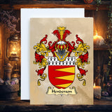 Personalised Family Crest Greetings Card: Heraldry Art - A5 Glossy Card - Rainbowprint.uk