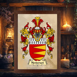 Personalised Family Crest Print: Surname History, Heraldry Art - A4 Keepsake, unframed - Rainbowprint.uk