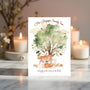 Personalised Fox Family Tree Print: Boho A4 Wall Art - Rainbowprint.uk