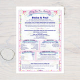 Personalised Wedding A4 Wall Art Decor Print - Rainbowprint.uk